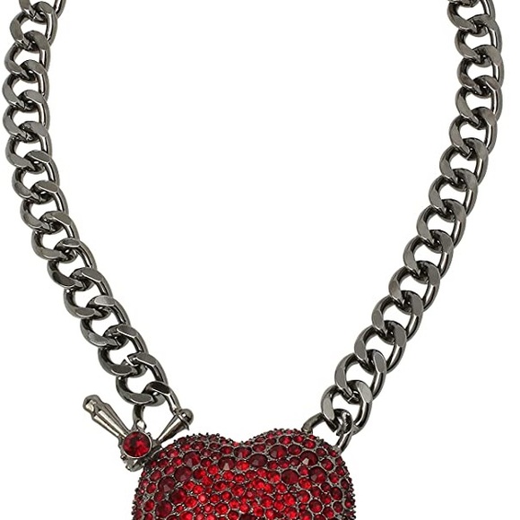 COPY - NWT Betsey Johnson Bleeding Heart With Dagger Necklace - Picture 2 of 6